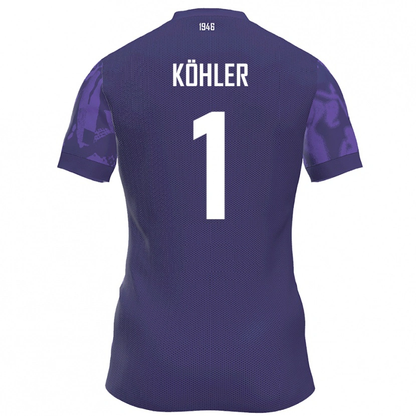 Danxen Damen Lucas Köhler #1 Lila Weiß Heimtrikot Trikot 2025/26 T-Shirt