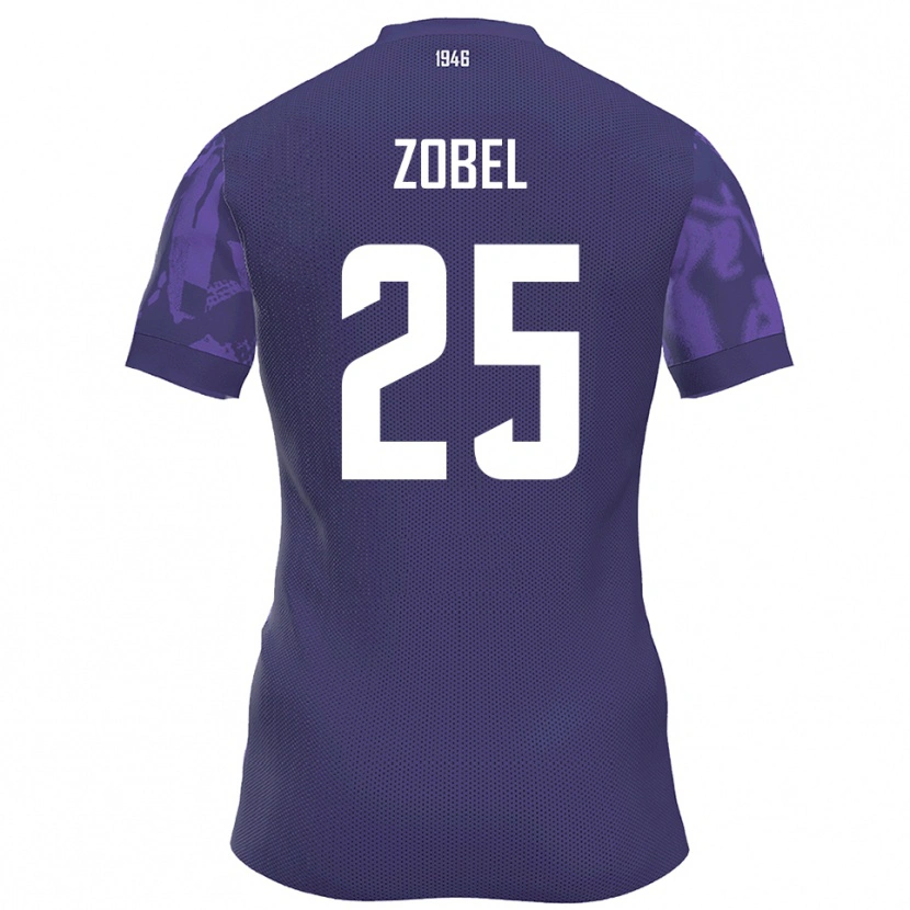 Danxen Damen Tristan Zobel #25 Lila Weiß Heimtrikot Trikot 2025/26 T-Shirt