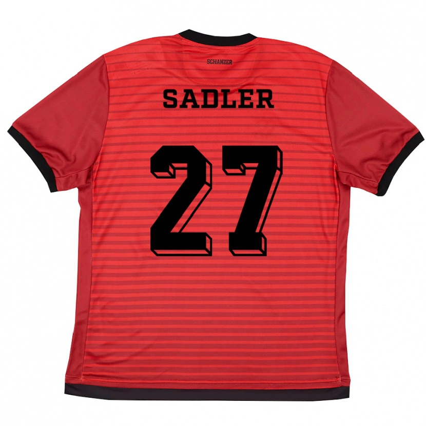 Danxen Damen Thomas Sadler #27 Rot Schwarz Heimtrikot Trikot 2025/26 T-Shirt