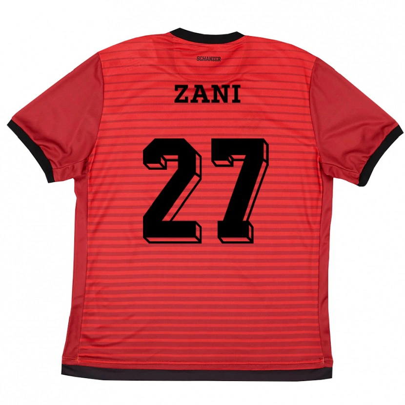 Danxen Damen Erjona Zani #27 Rot Schwarz Heimtrikot Trikot 2025/26 T-Shirt