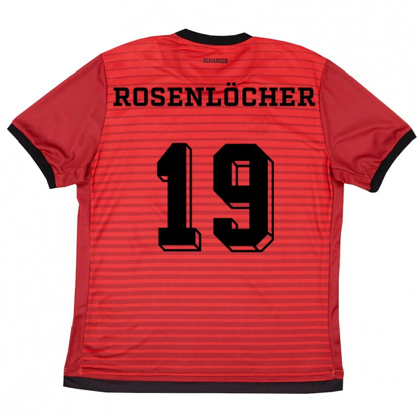 Danxen Damen Linus Rosenlöcher #19 Rot Schwarz Heimtrikot Trikot 2025/26 T-Shirt