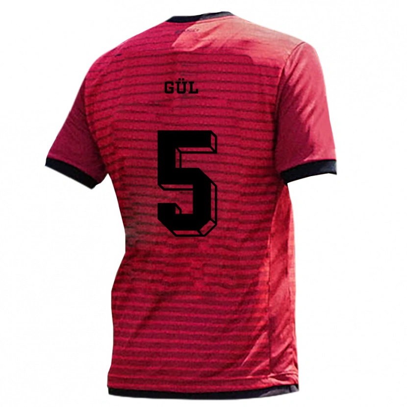 Danxen Damen Emre Gül #5 Rot Schwarz Heimtrikot Trikot 2025/26 T-Shirt