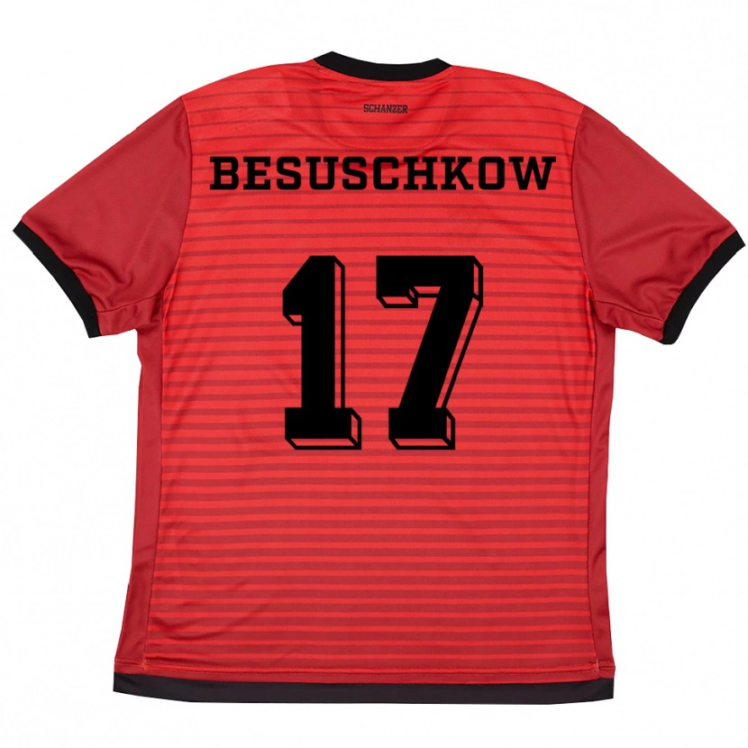 Danxen Damen Max Besuschkow #17 Rot Schwarz Heimtrikot Trikot 2025/26 T-Shirt