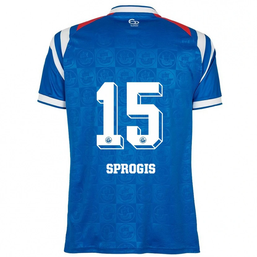 Danxen Damen Felikss Sprogis #15 Blau Weiß Rot Heimtrikot Trikot 2025/26 T-Shirt