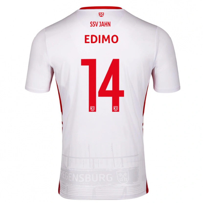 Danxen Damen Linroy Edimo #14 Weiß Rot Heimtrikot Trikot 2025/26 T-Shirt