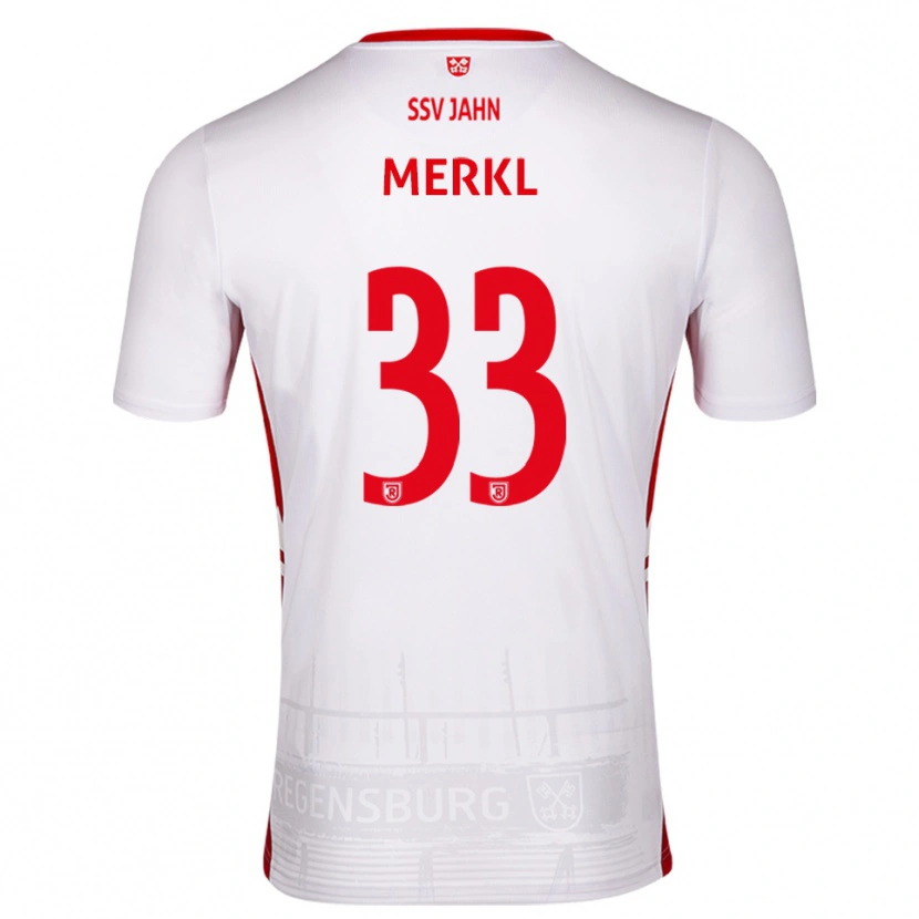 Danxen Damen Maurice Merkl #33 Weiß Rot Heimtrikot Trikot 2025/26 T-Shirt