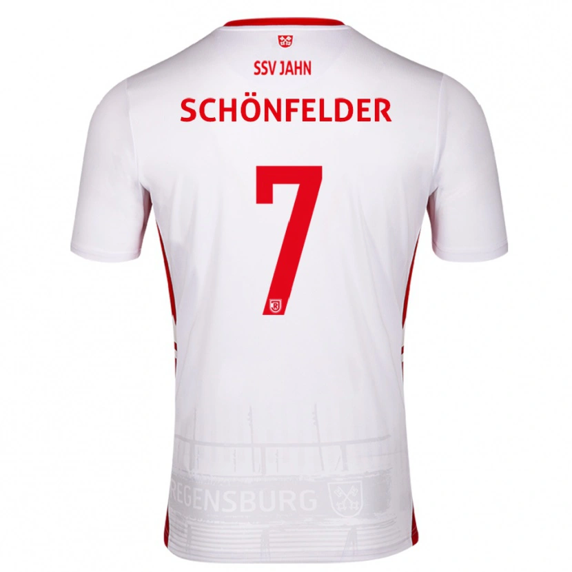 Danxen Damen Oscar Schönfelder #7 Weiß Rot Heimtrikot Trikot 2025/26 T-Shirt