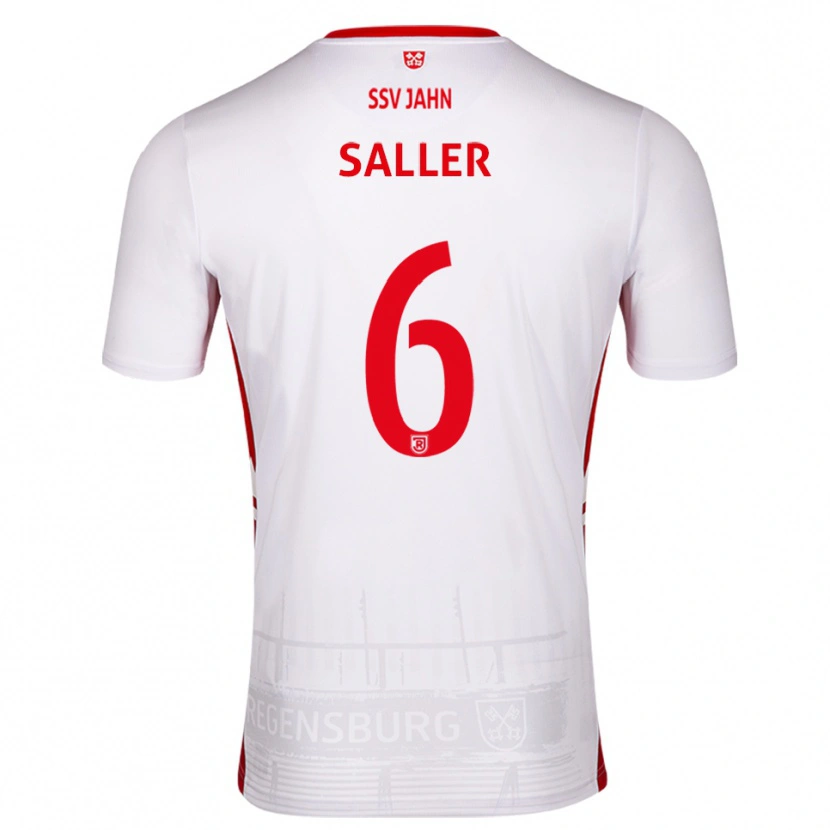 Danxen Damen Benedikt Saller #6 Weiß Rot Heimtrikot Trikot 2025/26 T-Shirt