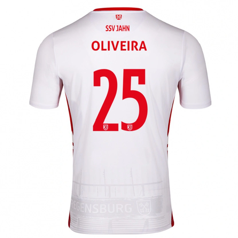 Danxen Damen Nicolas Oliveira #25 Weiß Rot Heimtrikot Trikot 2025/26 T-Shirt