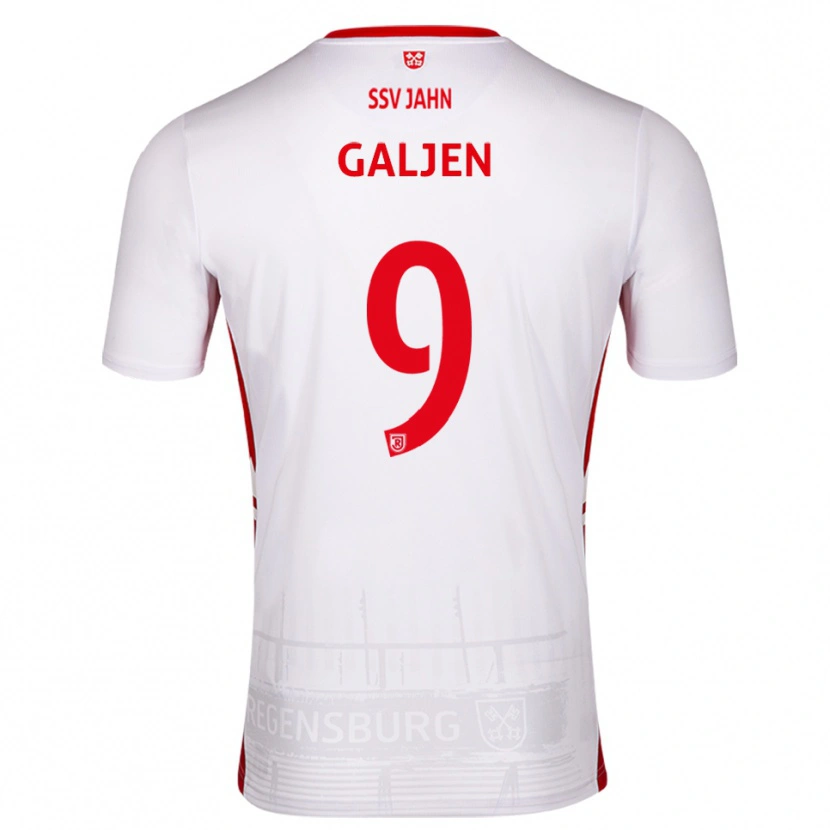 Danxen Damen Dejan Galjen #9 Weiß Rot Heimtrikot Trikot 2025/26 T-Shirt