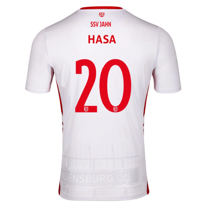 Danxen Damen Samuel Hasa #20 Weiß Rot Heimtrikot Trikot 2025/26 T-Shirt