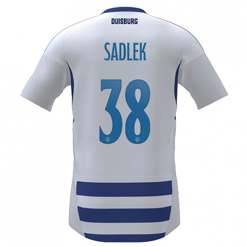 Danxen Damen Gabriel Sadlek #38 Weiß Blau Heimtrikot Trikot 2025/26 T-Shirt