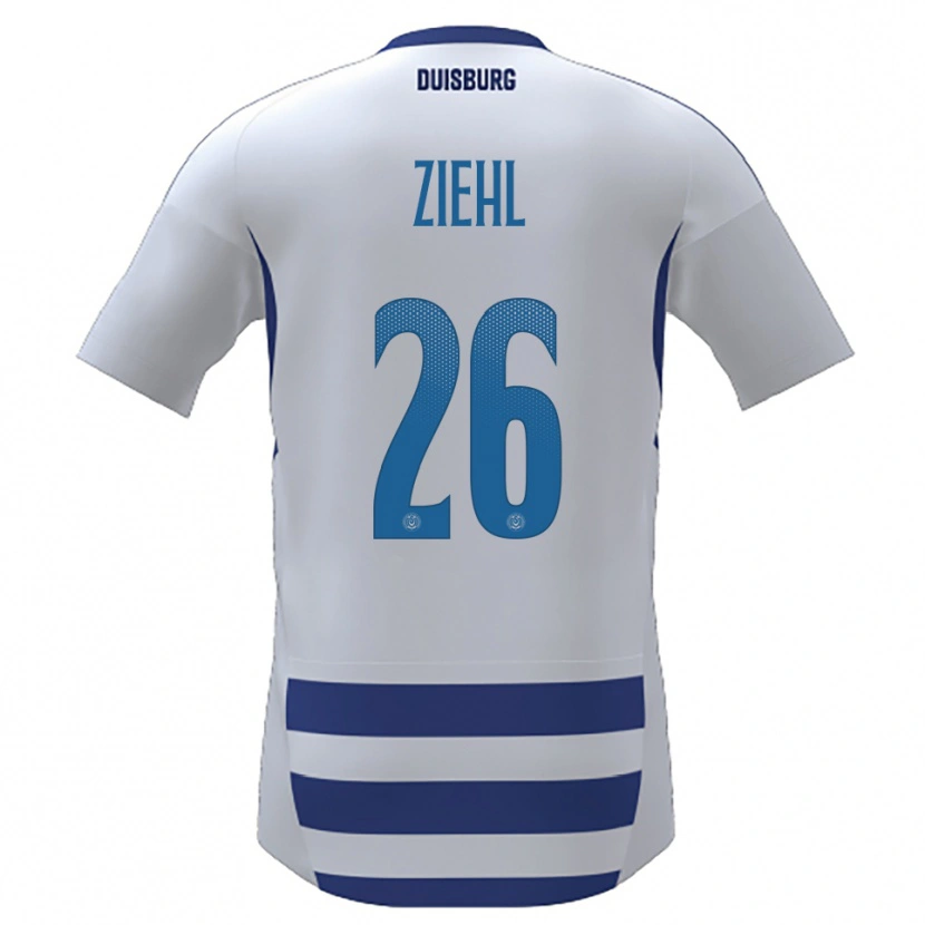 Danxen Damen Nelly Ziehl #26 Weiß Blau Heimtrikot Trikot 2025/26 T-Shirt