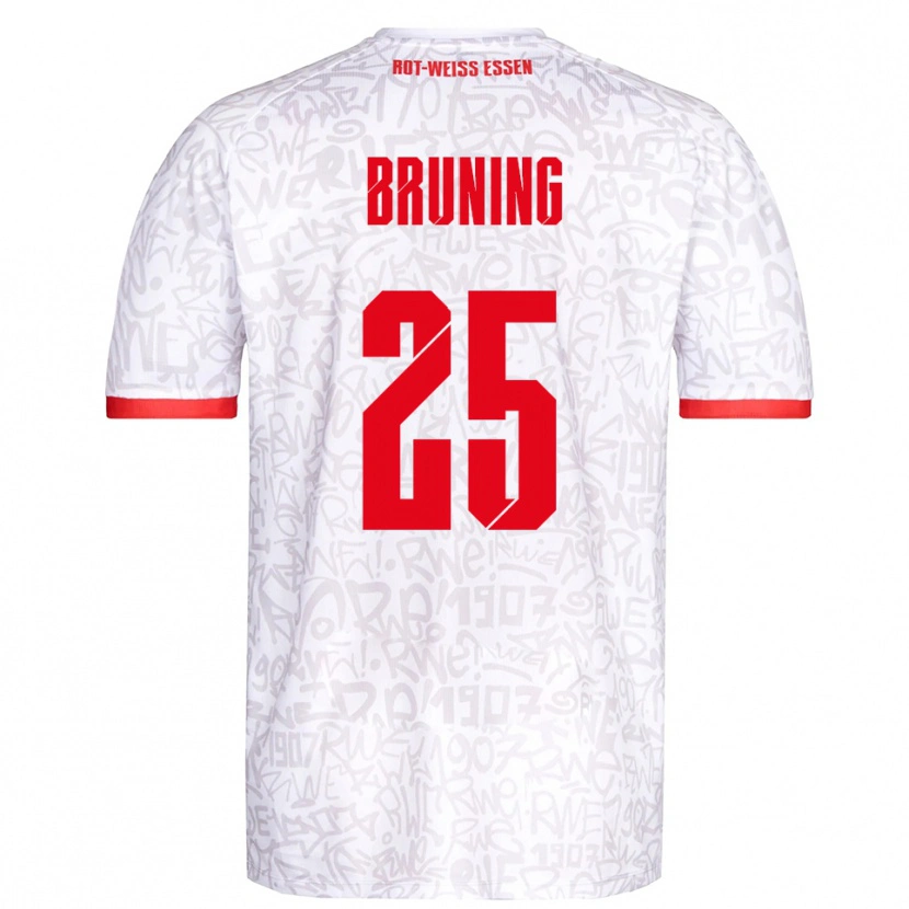 Danxen Damen Malte Brüning #25 Weiß Rot Heimtrikot Trikot 2025/26 T-Shirt