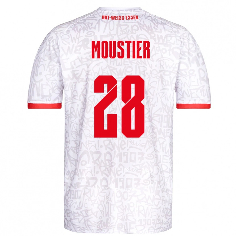 Danxen Damen Tom Moustier #28 Weiß Rot Heimtrikot Trikot 2025/26 T-Shirt