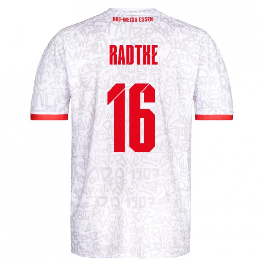 Danxen Damen Tim Radtke #16 Weiß Rot Heimtrikot Trikot 2025/26 T-Shirt