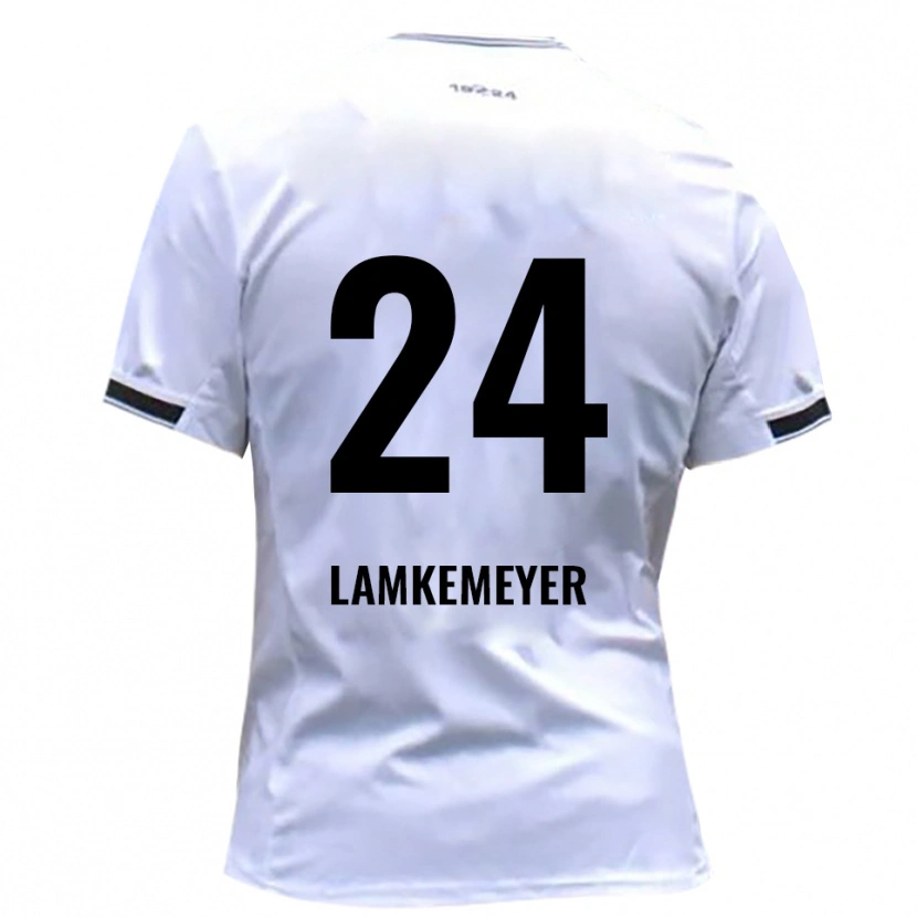 Danxen Damen Moritz Lamkemeyer #24 Weiß Rot Heimtrikot Trikot 2025/26 T-Shirt