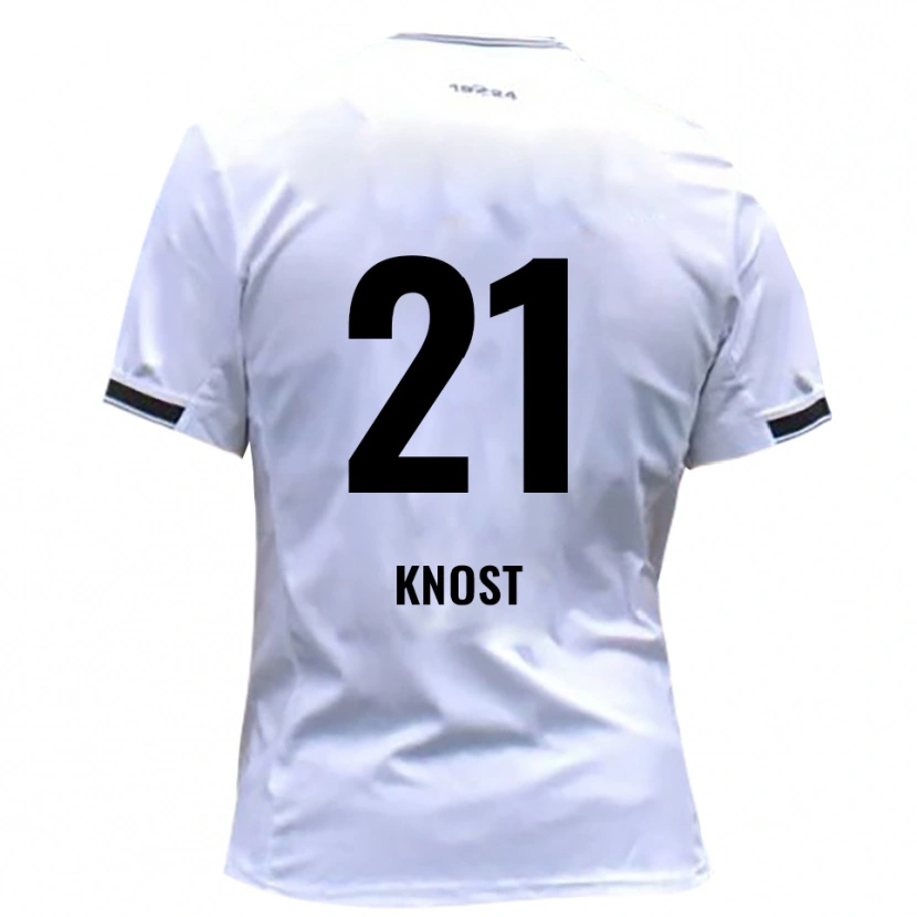 Danxen Damen Tobias Knost #21 Weiß Rot Heimtrikot Trikot 2025/26 T-Shirt