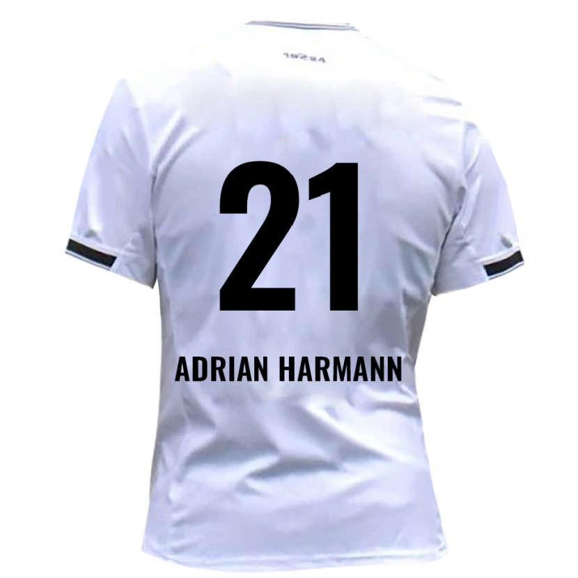 Danxen Damen Manuel Adrian Harmann #21 Weiß Rot Heimtrikot Trikot 2025/26 T-Shirt