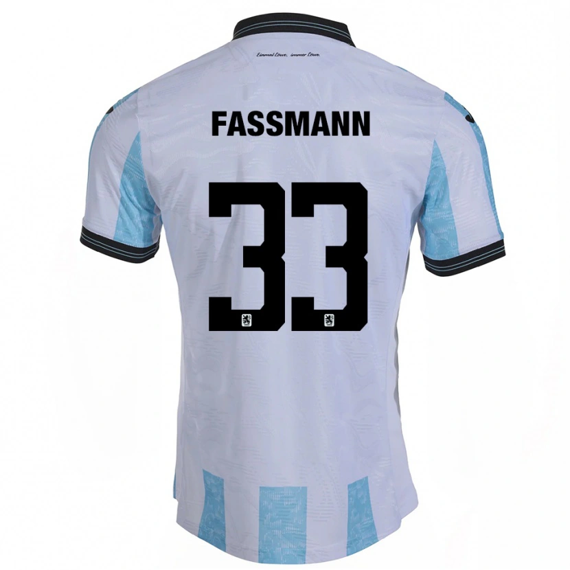 Danxen Damen Lasse Faßmann #33 Weiß Himmelblau Heimtrikot Trikot 2025/26 T-Shirt