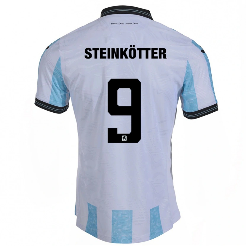 Danxen Damen Justin Steinkötter #9 Weiß Himmelblau Heimtrikot Trikot 2025/26 T-Shirt
