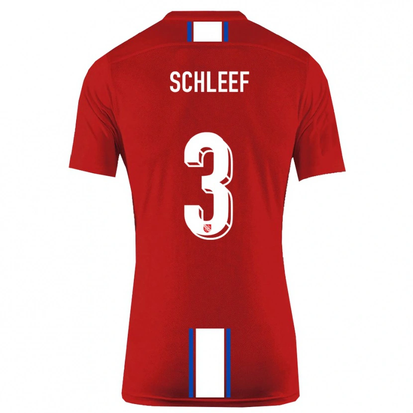 Danxen Damen Marco Schleef #3 Rot Weiß Heimtrikot Trikot 2025/26 T-Shirt