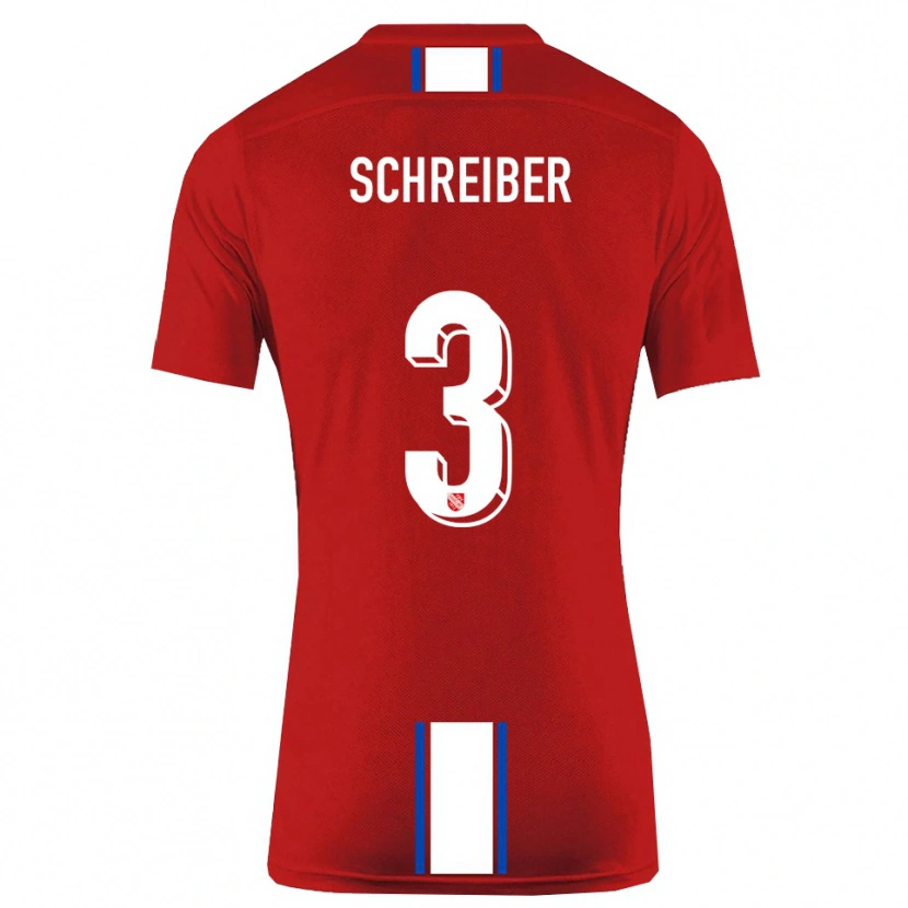 Danxen Damen David Schreiber #3 Rot Weiß Heimtrikot Trikot 2025/26 T-Shirt