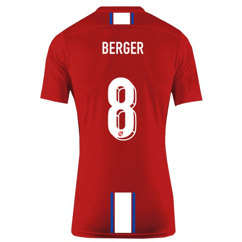 Danxen Damen Johann Berger #8 Rot Weiß Heimtrikot Trikot 2025/26 T-Shirt