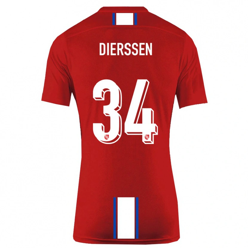 Danxen Damen Tim Dierßen #34 Rot Weiß Heimtrikot Trikot 2025/26 T-Shirt