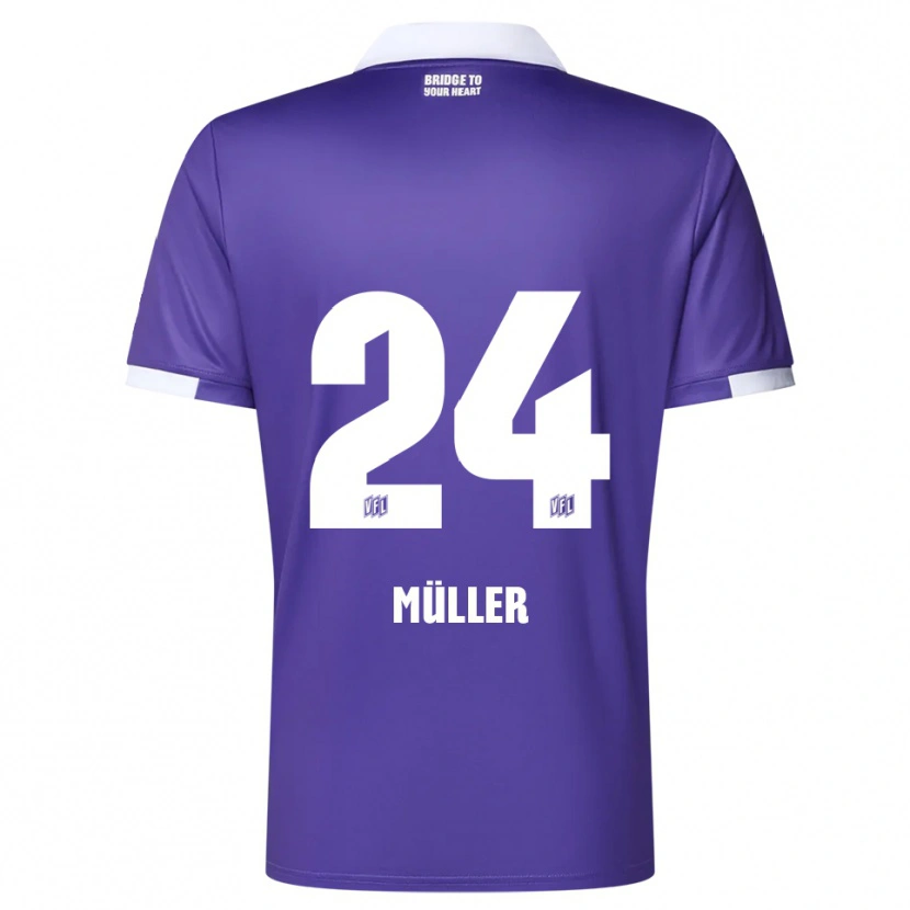 Danxen Damen Jannik Müller #24 Lila Weiß Heimtrikot Trikot 2025/26 T-Shirt