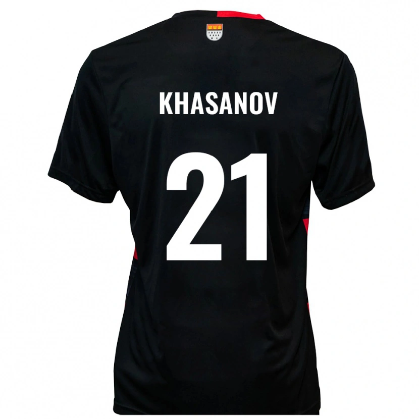 Danxen Damen Denys Khasanov #21 Schwarz Rot Heimtrikot Trikot 2025/26 T-Shirt