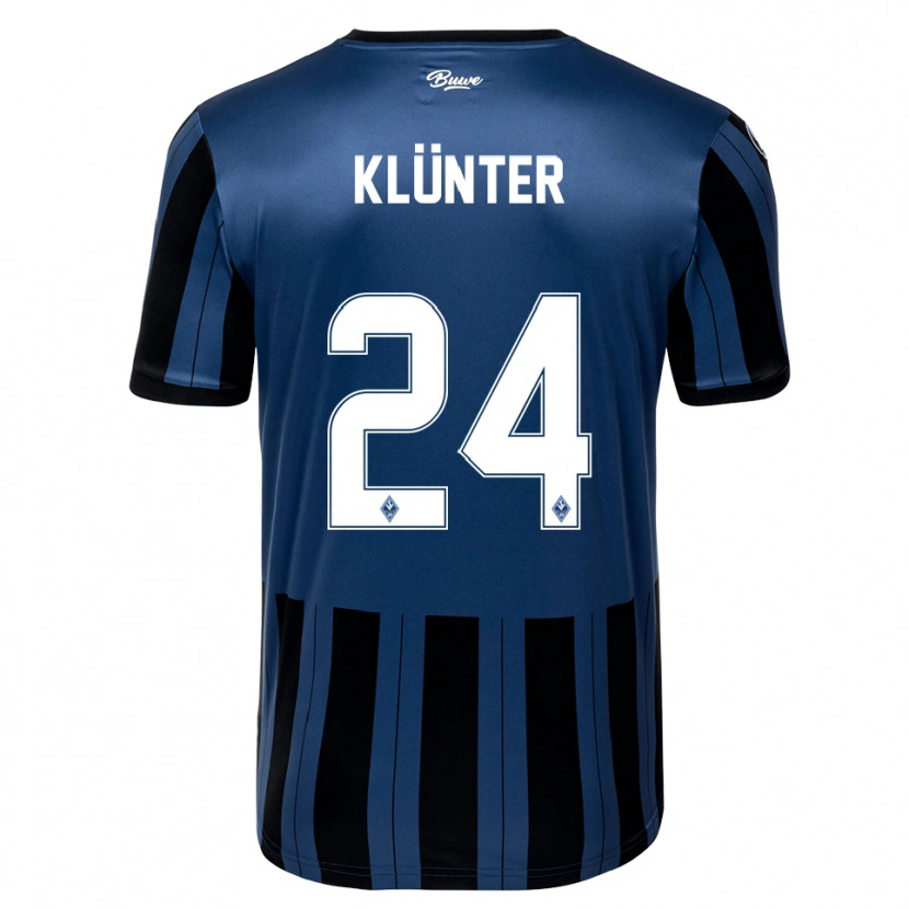Danxen Damen Lukas Klünter #24 Blau Grau Schwarz Heimtrikot Trikot 2025/26 T-Shirt