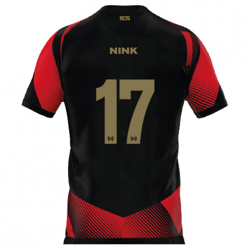 Danxen Damen Ben Nink #17 Schwarz Rot Heimtrikot Trikot 2025/26 T-Shirt