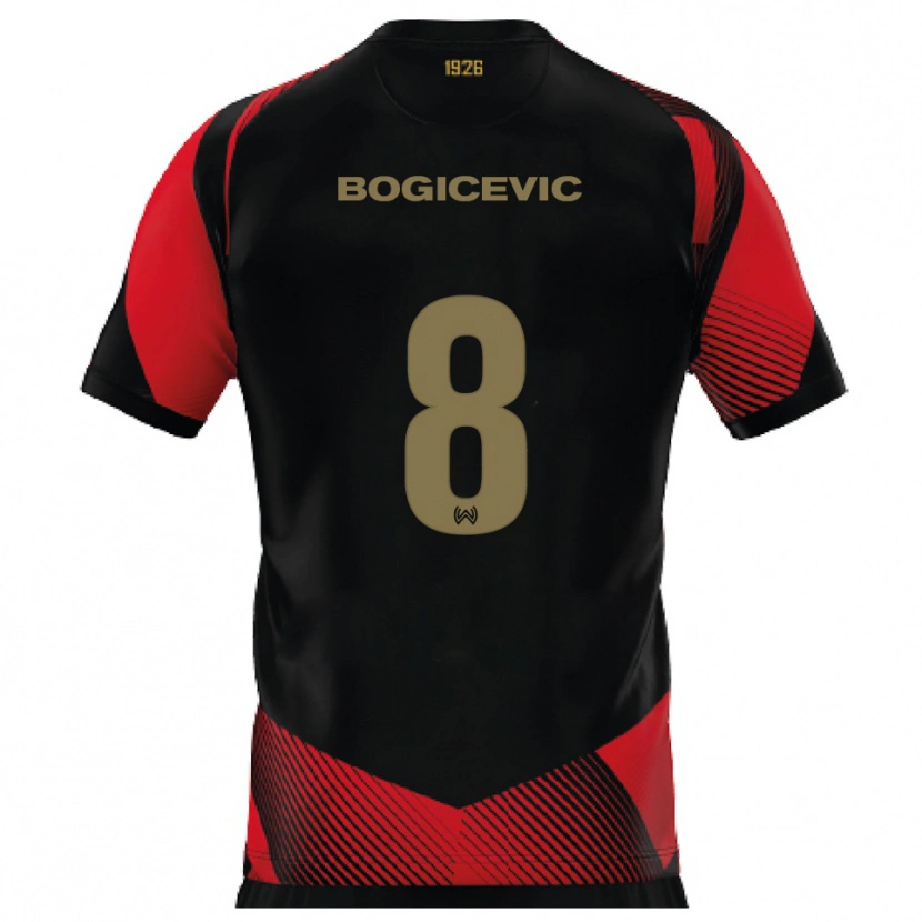 Danxen Damen Donny Bogicevic #8 Schwarz Rot Heimtrikot Trikot 2025/26 T-Shirt
