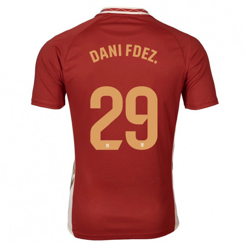Danxen Damen Dani Fernández #29 Burgunder Gold Auswärtstrikot Trikot 2025/26 T-Shirt