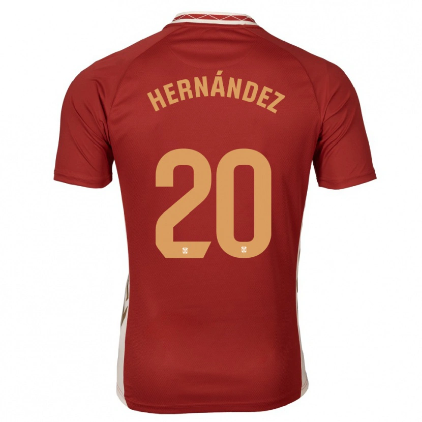 Danxen Damen Jesús Hernández #20 Burgunder Gold Auswärtstrikot Trikot 2025/26 T-Shirt