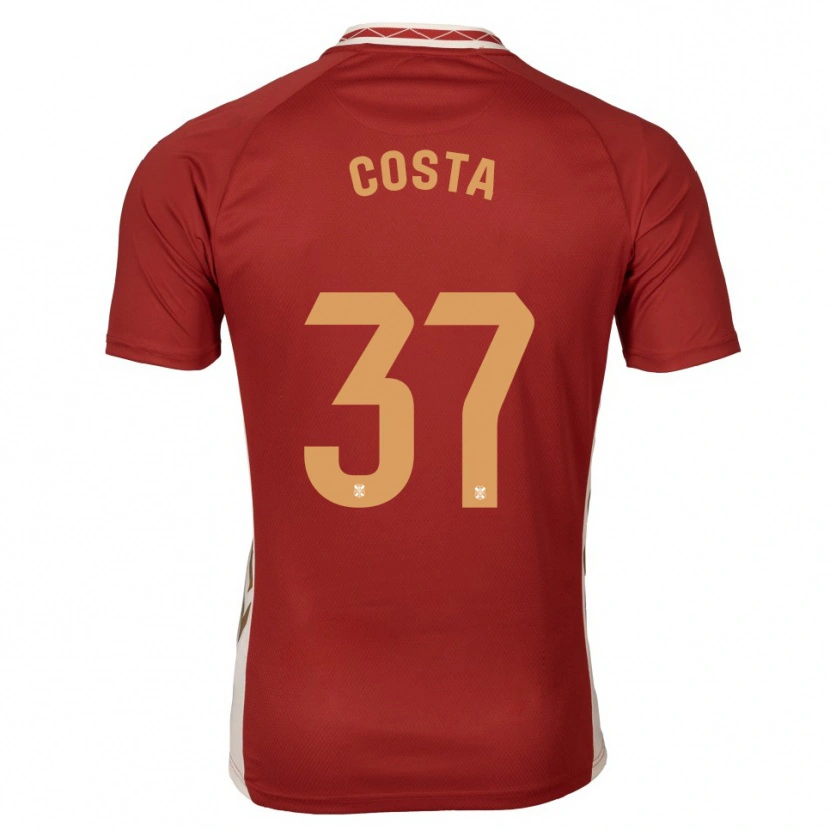 Danxen Damen Mauro Costa #37 Burgunder Gold Auswärtstrikot Trikot 2025/26 T-Shirt