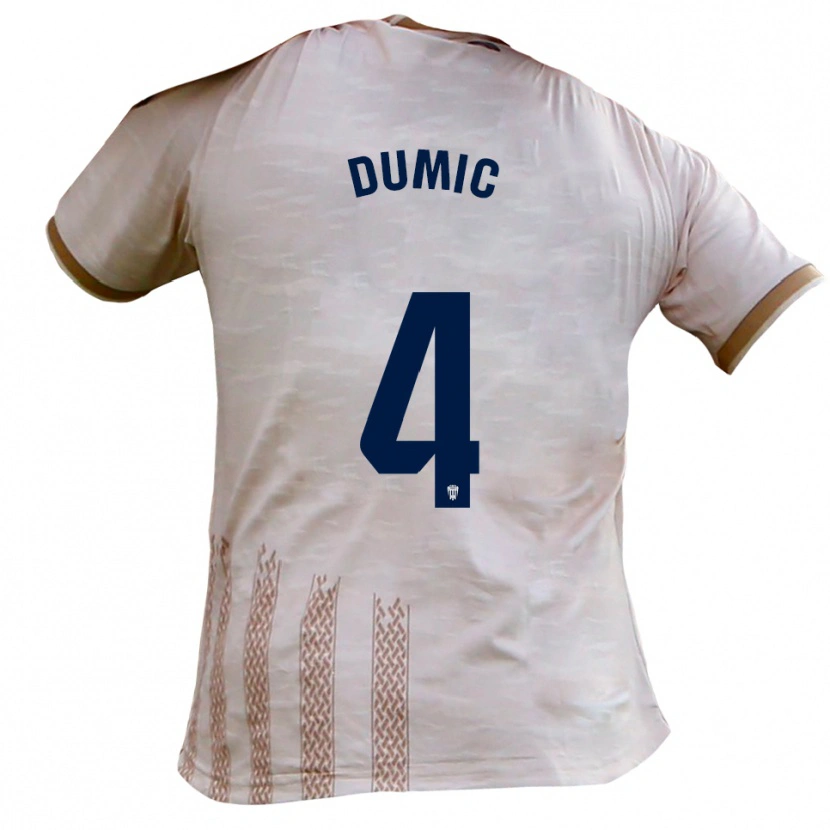 Danxen Damen Dario Dumic #4 Cremeweiß Braun Auswärtstrikot Trikot 2025/26 T-Shirt