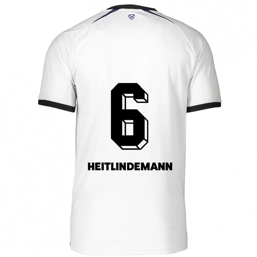 Danxen Damen Leonie Heitlindemann #6 Weiß Schwarz Auswärtstrikot Trikot 2025/26 T-Shirt