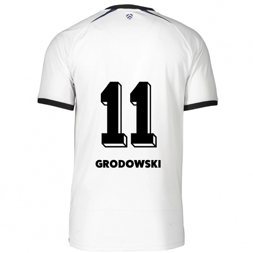 Danxen Damen Joel Grodowski #11 Weiß Schwarz Auswärtstrikot Trikot 2025/26 T-Shirt