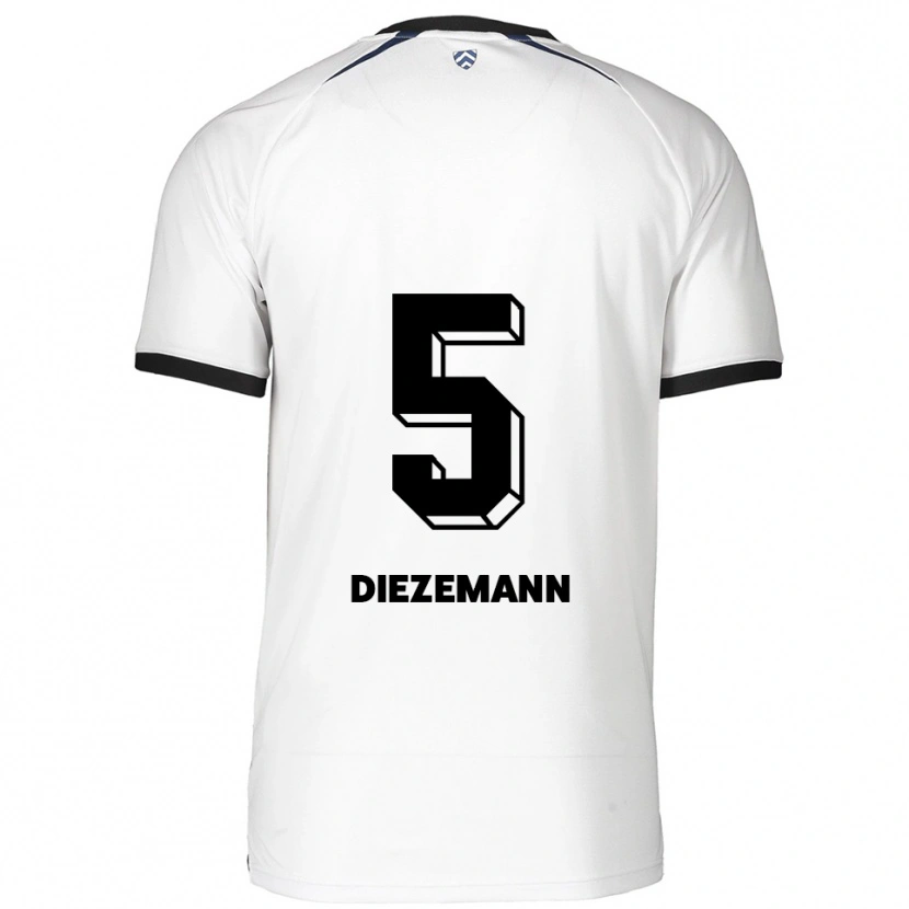 Danxen Damen Yoost Diezemann #5 Weiß Schwarz Auswärtstrikot Trikot 2025/26 T-Shirt
