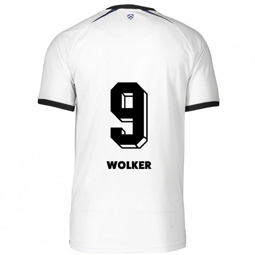Danxen Damen Samuel Wolker #9 Weiß Schwarz Auswärtstrikot Trikot 2025/26 T-Shirt