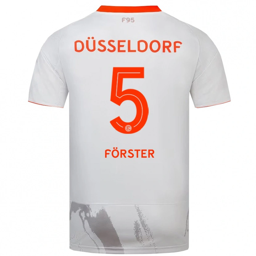 Danxen Damen Noah Förster #5 Weiß Orange Auswärtstrikot Trikot 2025/26 T-Shirt