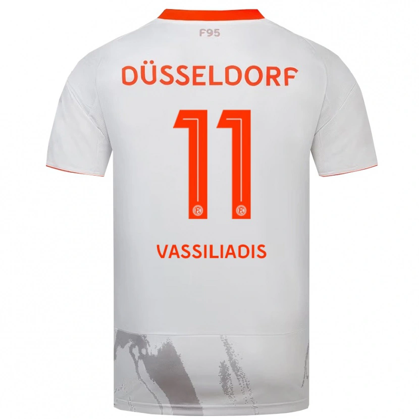 Danxen Damen Leonidas Vassiliadis #11 Weiß Orange Auswärtstrikot Trikot 2025/26 T-Shirt
