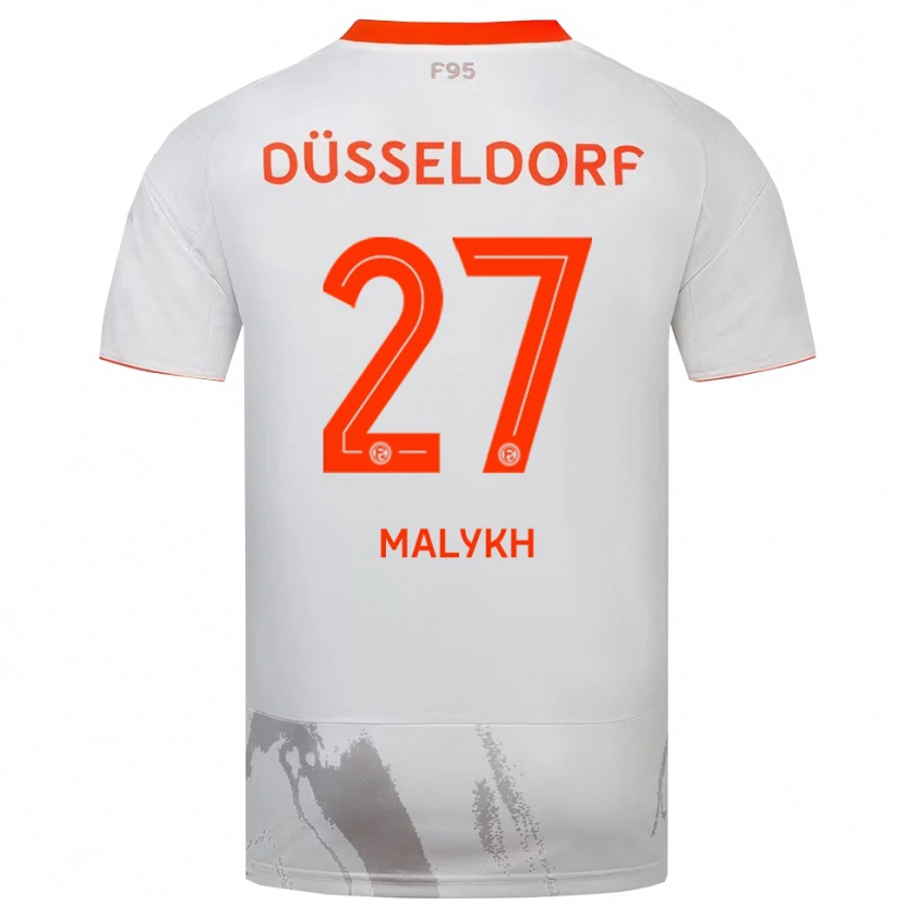 Danxen Damen Tymofiy Malykh #27 Weiß Orange Auswärtstrikot Trikot 2025/26 T-Shirt