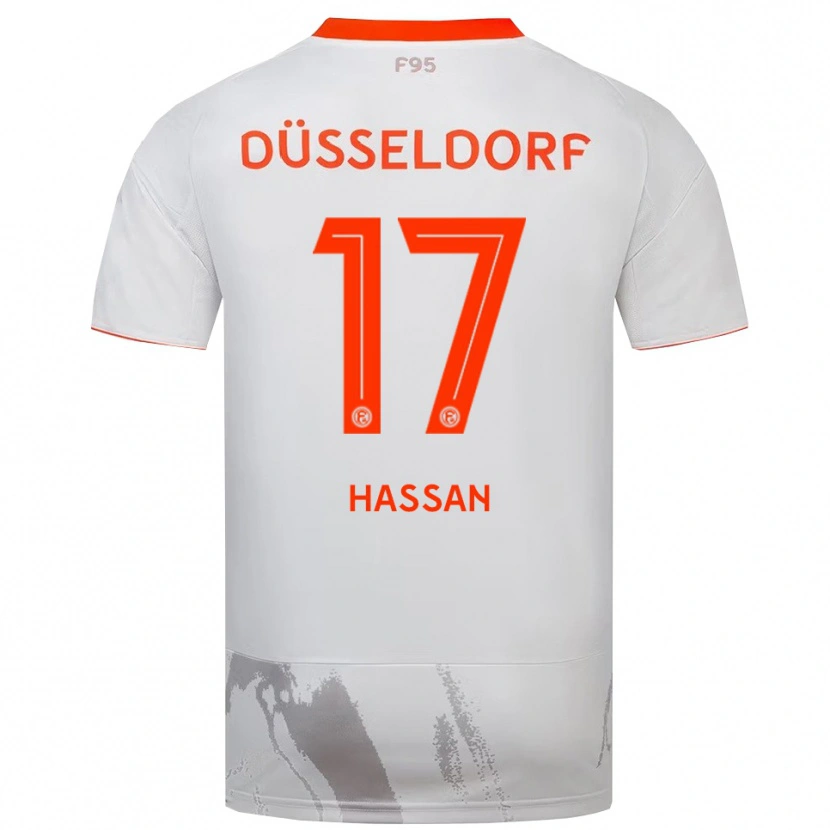 Danxen Damen Ahmad Hassan #17 Weiß Orange Auswärtstrikot Trikot 2025/26 T-Shirt