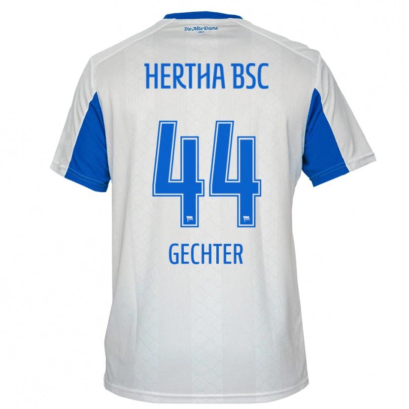 Danxen Damen Linus Gechter #44 Weiß Blau Auswärtstrikot Trikot 2025/26 T-Shirt