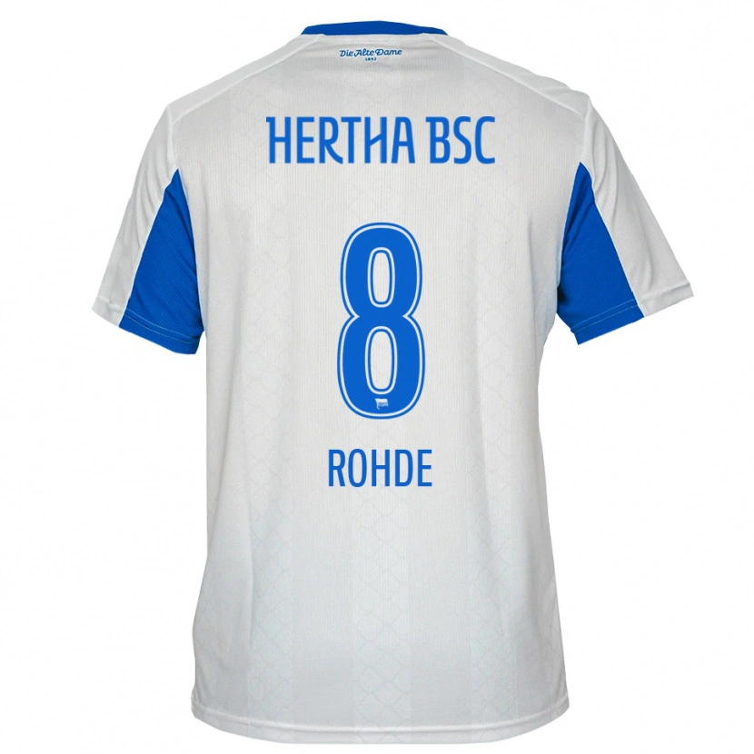 Danxen Damen Marleen Rohde #8 Weiß Blau Auswärtstrikot Trikot 2025/26 T-Shirt