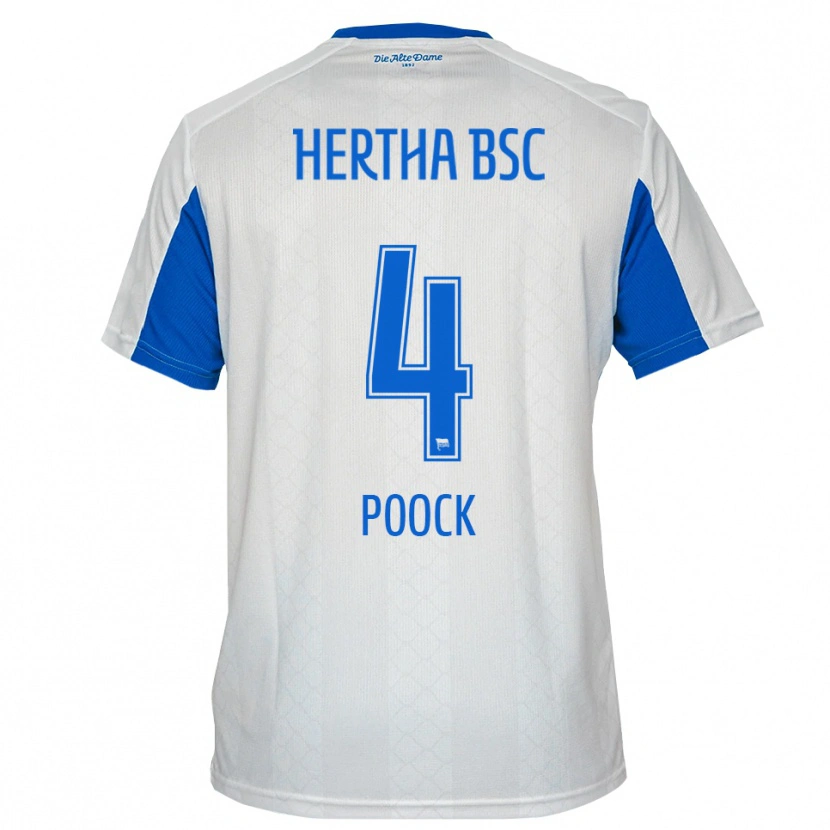 Danxen Damen Svenja Poock #4 Weiß Blau Auswärtstrikot Trikot 2025/26 T-Shirt