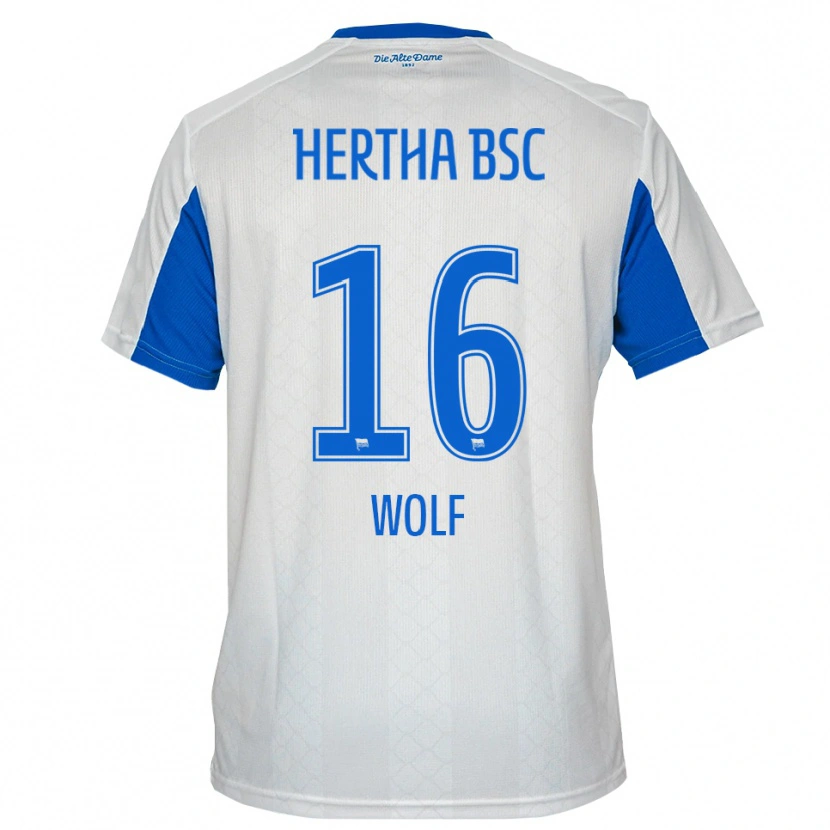 Danxen Damen Colin Wolf #16 Weiß Blau Auswärtstrikot Trikot 2025/26 T-Shirt